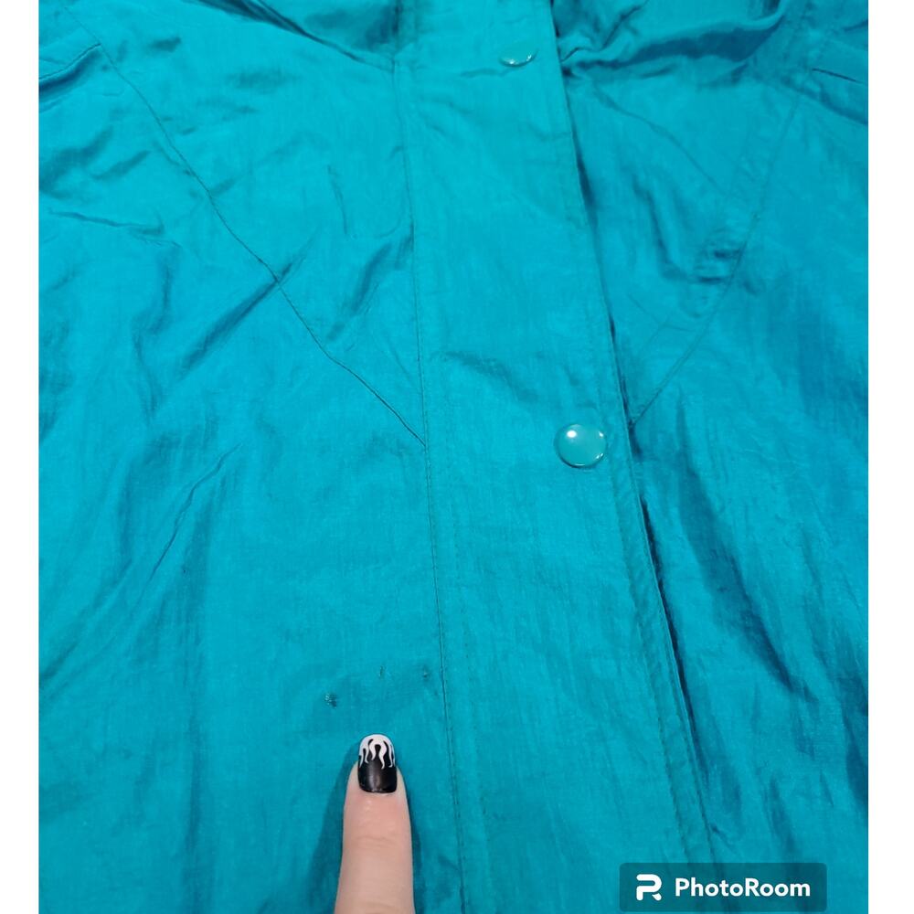 Lavon Petites | Vintage Teal Leisure Jacket | Petite Large - Picture 6 of 13